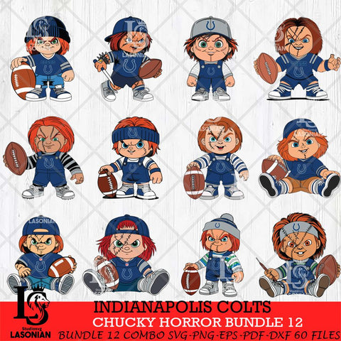 Indianapolis Colts Chucky Horror Bundle 12 SVG Svg Eps Dxf Png File, Bundle NFL svg, Digital Download, Instant Download