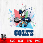 Indianapolis Colts Cute Daisy Duck Cheerleader SVG DXF EPS PNG FILE, Disney Father day File Cut,Digital Download,Instant Download,Disney Svg Files