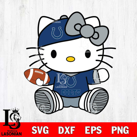 Indianapolis Colts Cute Hello Kitty Football 11 Svg Eps Dxf Png File, NFL svg, Digital Download, Instant Download
