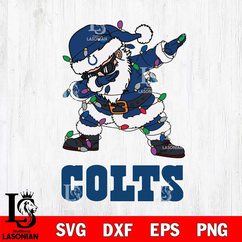 Indianapolis Colts Dabbing Santa Claus Ugly Christmas Svg Eps Dxf Png File,NFL Svg Files,Digital Download,Sublimation,Instant Download