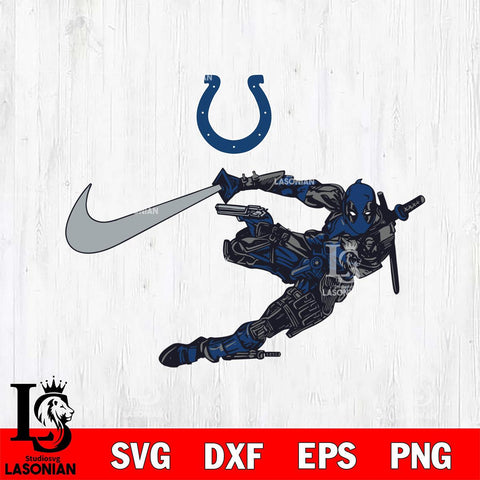 Indianapolis Colts Deadpool Nike Svg Eps Dxf Png File, Digital Download, Instant Download