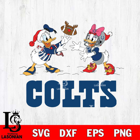 Indianapolis Colts Donald Duck & Daisy Duck Football Cricut,Christmas SVG DXF EPS PNG FILE, Digital Download,Instant Download, Silhouette