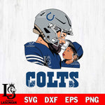 Indianapolis Colts Father And Child Rugby SVG DXF EPS PNG FILE,NFL SVG, Father day Digital Download,Instant Download, Silhouette