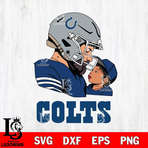 Indianapolis Colts Father And Child Rugby SVG DXF EPS PNG FILE,NFL SVG, Father day Digital Download,Instant Download, Silhouette