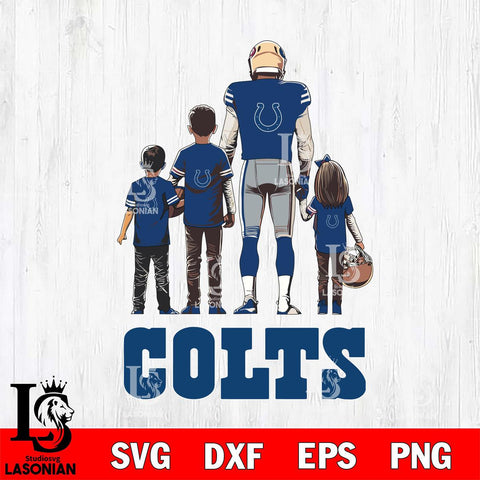 Indianapolis Colts Father Football SVG DXF EPS PNG FILE,NFL SVG, Father day Digital Download,Instant Download, Silhouette