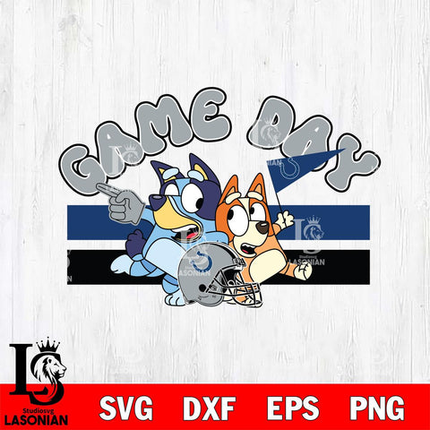 Indianapolis Colts Game Day Bluey NFL Svg Eps Dxf Png File, Digital Download, Instant Download