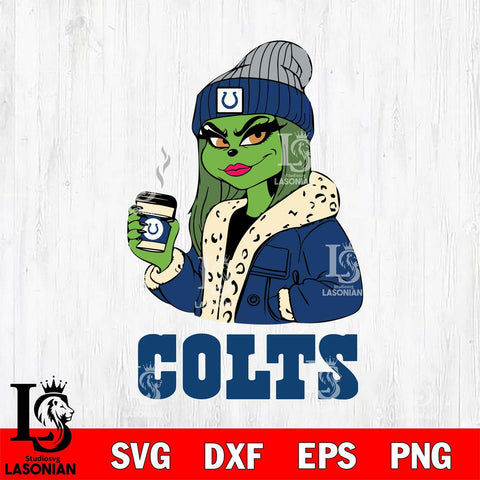 Indianapolis Colts Girls Grinch Bougie Svg Eps Dxf Png File, Digital Download, Instant Download