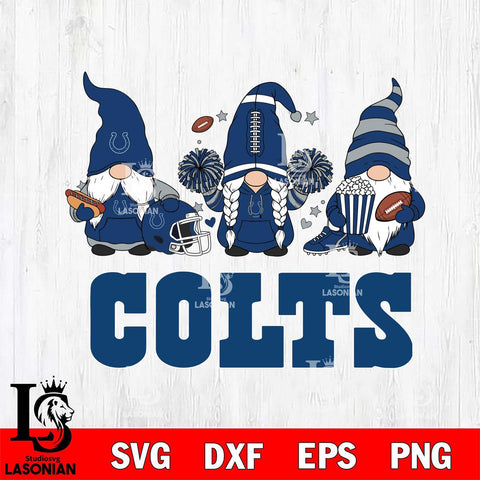 Indianapolis Colts Gnome Fan File Cut, NFL SVG, Digital Download , CHRISTMAS Criucut , Silhouette