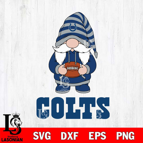 Indianapolis Colts Gnome Football File Cut, NFL SVG, Digital Download , CHRISTMAS Criucut , Silhouette