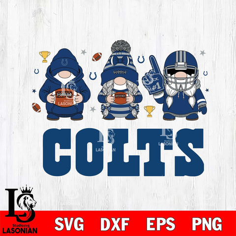 Indianapolis Colts Gnome #1 Football File Cut, NFL SVG, Digital Download , CHRISTMAS Criucut , Silhouette