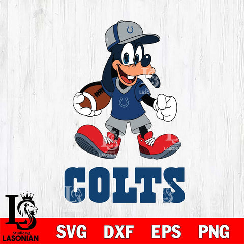Indianapolis Colts Goofy Football Player SVG DXF EPS PNG FILE,NFL Cricut ,Football Digital Download,Instant Download, Silhouette