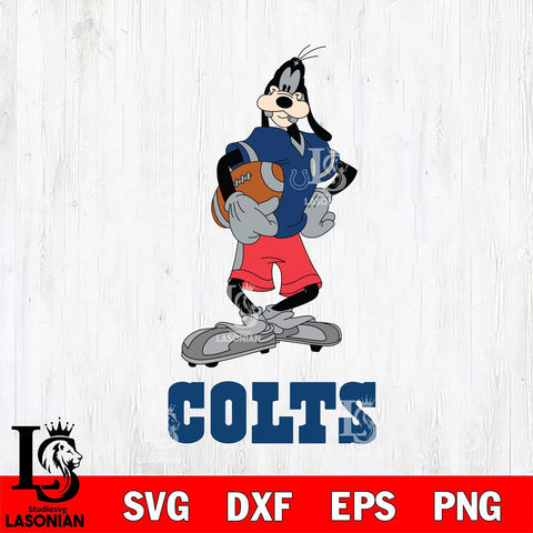 Indianapolis Colts Goofy Player SVG DXF EPS PNG FILE,NFL Cricut ,Football Digital Download,Instant Download, Silhouette