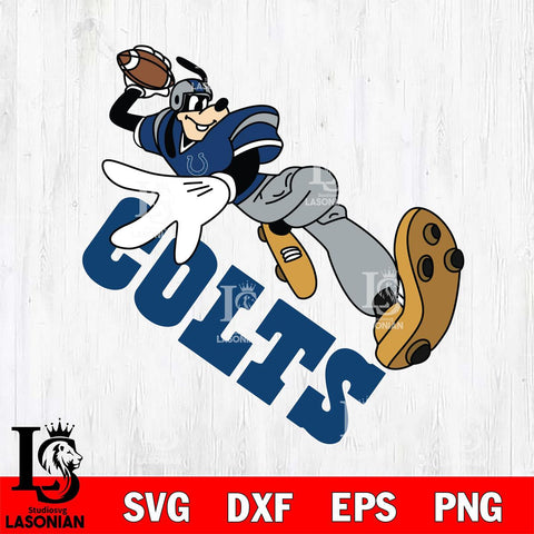 Indianapolis Colts Goofy rugby player SVG DXF EPS PNG FILE,NFL Cricut ,Football Digital Download,Instant Download, Silhouette