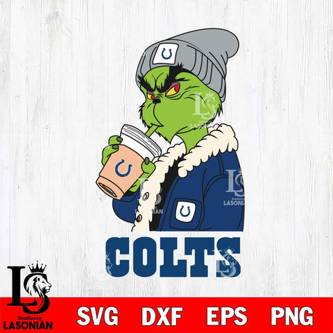 Indianapolis Colts Grinch Bougie Football Svg Eps Dxf Png File, Digital Download, Instant Download