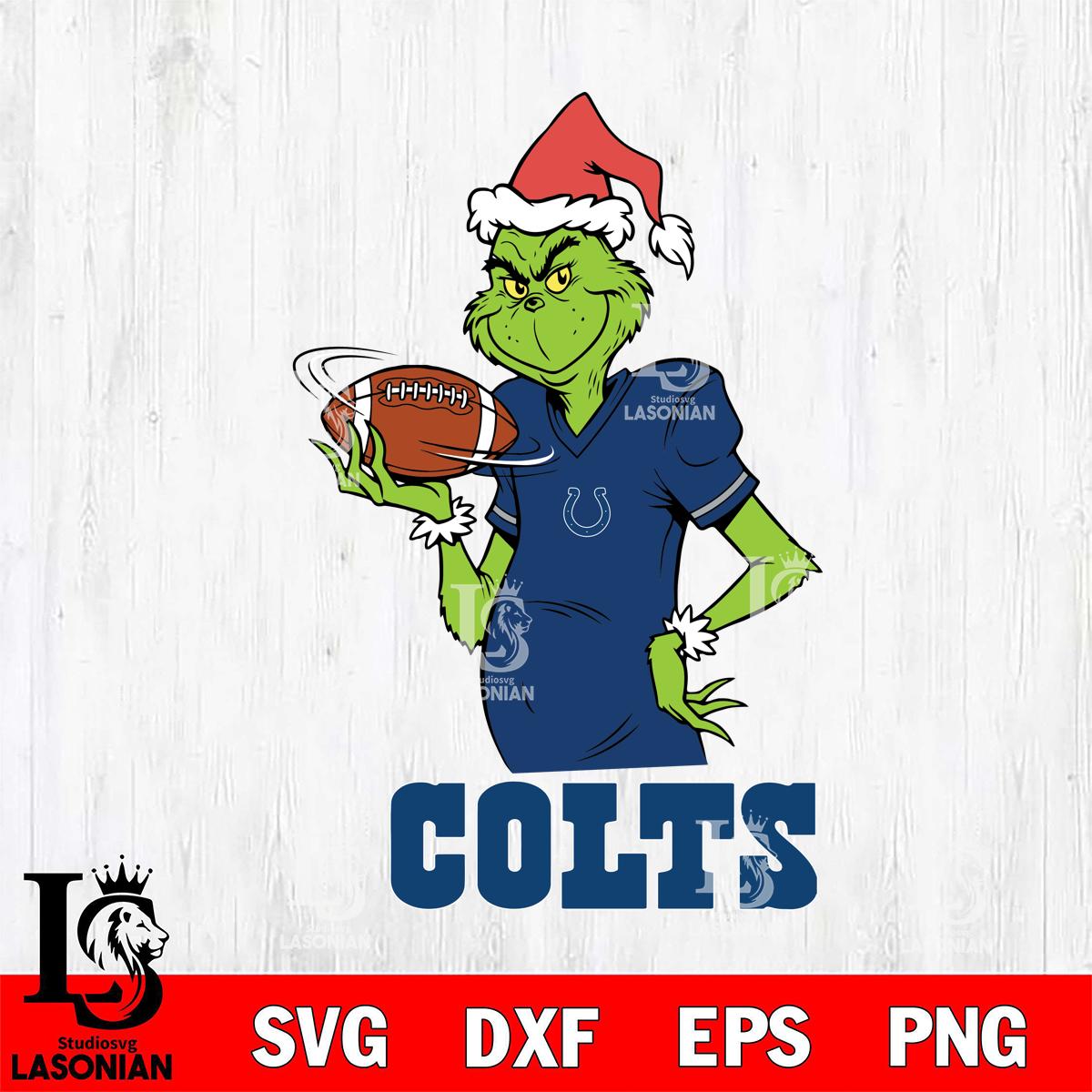 Indianapolis Colts Grinch Spin ball – lasoniansvg