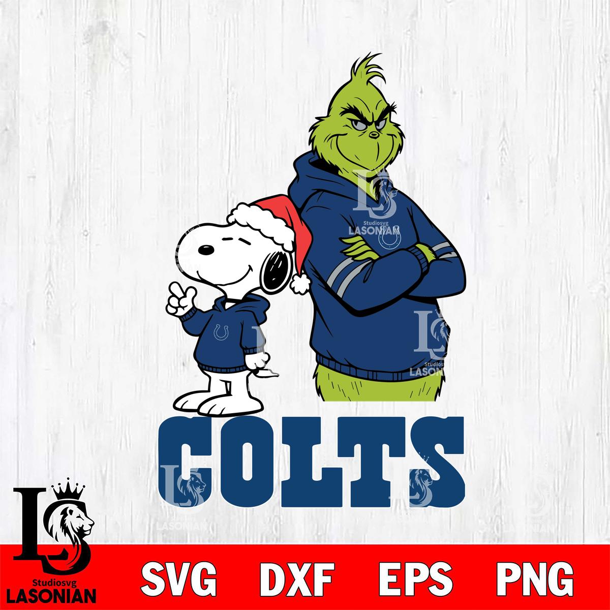 Indianapolis Colts Grinch and Snoopy Football – lasoniansvg