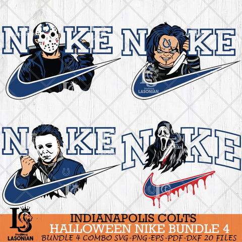 Indianapolis Colts Halloween NFL Bundle 4 Svg Eps Dxf Png File, Digital Download, Instant Download