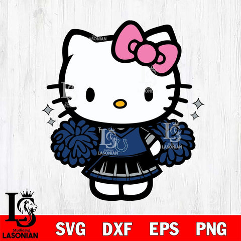 Indianapolis Colts Hello Kitty Cheerleader Svg Eps Dxf Png File, Digital Download, Instant Download