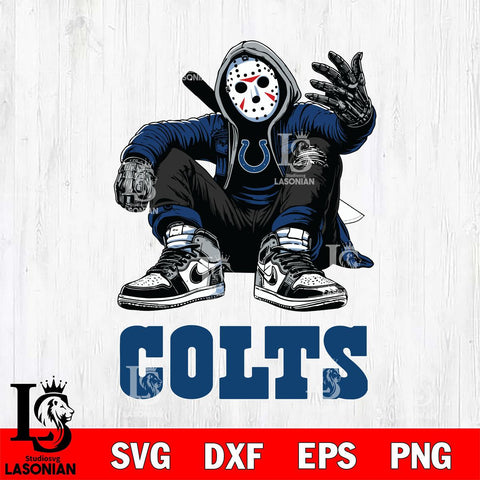 Indianapolis Colts Jason Voorhees Halloween SVG Svg Eps Dxf Png File, Digital Download, Instant Download