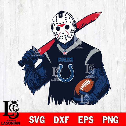 Indianapolis Colts Jason Voorhees Horror 11 Svg Eps Dxf Png File, NFL svg, Digital Download, Instant Download