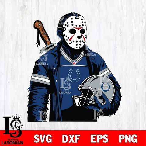 Indianapolis Colts Jason Voorhees Horror 2 Svg Eps Dxf Png File, NFL svg, Digital Download, Instant Download