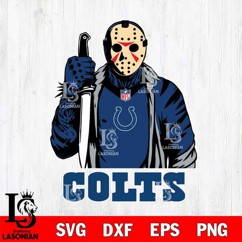 Indianapolis Colts Jason Voorhees Horror 3 Svg Eps Dxf Png File, NFL svg, Digital Download, Instant Download