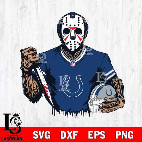 Indianapolis Colts Jason Voorhees Horror 5 Svg Eps Dxf Png File, NFL svg, Digital Download, Instant Download