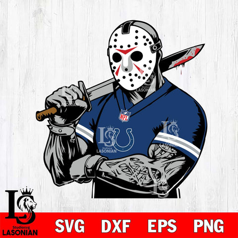 Indianapolis Colts Jason Voorhees Horror 6 Svg Eps Dxf Png File, NFL svg, Digital Download, Instant Download