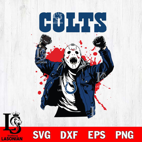 Indianapolis Colts Jason Voorhees Horror Halloween 3 Svg Eps Dxf Png File, Digital Download, Instant Download