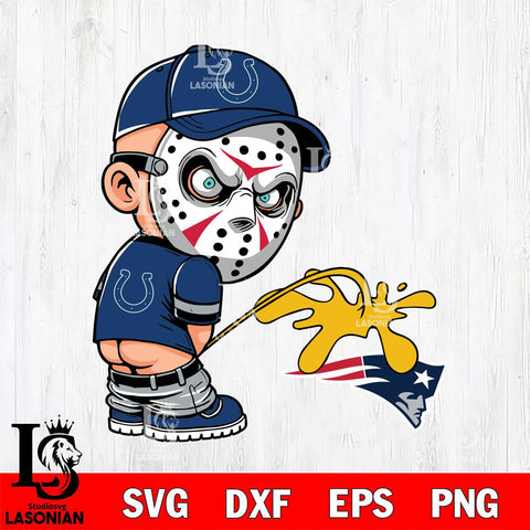 Indianapolis Colts Jason Voorhees Piss On New England Patriots Svg Eps Dxf Png File, Digital Download, Instant Download