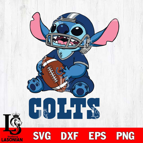 Indianapolis Colts Lilo and stitch Football SVG DXF EPS PNG FILE, Stitch File Cut,NFL Digital Download,Instant Download, Silhouette