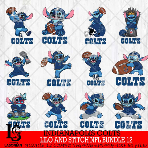 Indianapolis Colts Lilo and stitch Sport NFL Bundle 12 SVG DXF EPS PNG FILE,Bundle Stitch File Cut,NFL Digital Download,Instant Download, Silhouette
