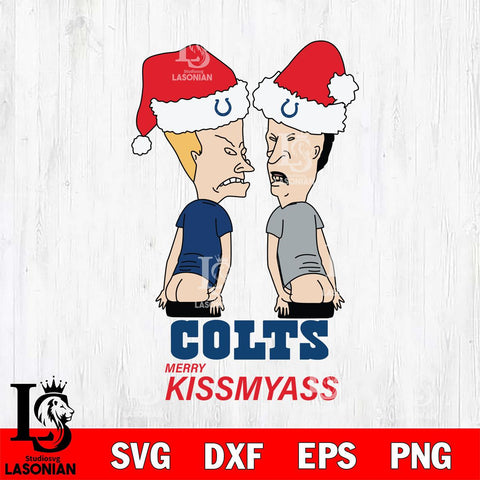 Indianapolis Colts Merry KissMyass Svg Eps Dxf Png File,NFL Svg Files,Digital Download,Sublimation,Instant Download