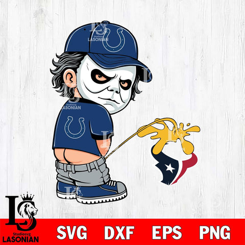 Indianapolis Colts Michael Myers Piss On Houston Texans Svg Eps Dxf Png File, Digital Download, Instant Download
