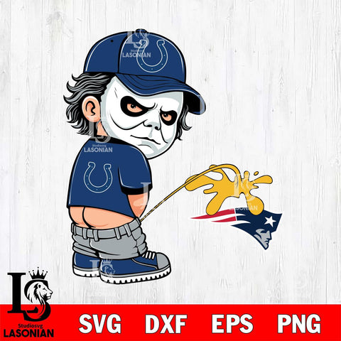 Indianapolis Colts Michael Myers Piss On New England Patriots Svg Eps Dxf Png File, Digital Download, Instant Download