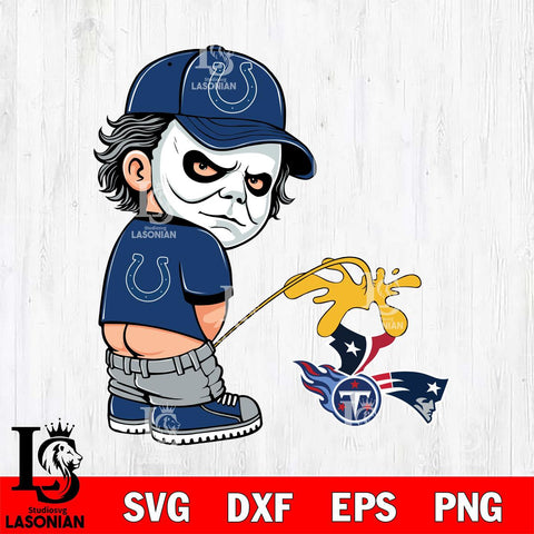 Indianapolis Colts Michael Myers Piss On Patriots, Texans, Titans Svg Eps Dxf Png File, Digital Download, Instant Download