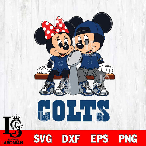 Indianapolis Colts Mickey And Minnie Football Champions Svg Eps Dxf Png File, NFL svg , Digital Download , Instant Download, Cricut File