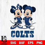 Indianapolis Colts Mickey Minnie Mouse rugby ball Svg Eps Dxf Png File, Bundle NFl svg , File Cut , Digital Download , Instant Download, Laser Cut Svg Files