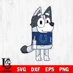 Indianapolis Colts Muffin Bluey NFL Svg Eps Dxf Png File, Digital Download, Instant Download