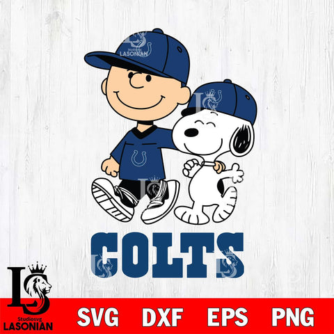 Indianapolis Colts Peanuts Snoopy Friends SVG DXF EPS PNG FILE,Snoopy File Cut, Nfl Digital Download,Instant Download, Silhouette