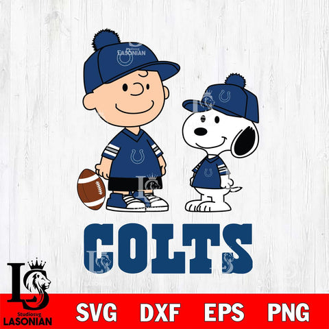 Indianapolis Colts Peanuts Snoopy Friends Football SVG DXF EPS PNG FILE,Snoopy File Cut, Nfl Digital Download,Instant Download, Silhouette