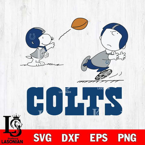 Indianapolis Colts Peanuts play football SVG DXF EPS PNG FILE,Snoopy File Cut, Nfl Digital Download,Instant Download, Silhouette