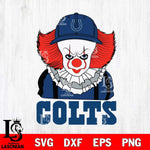 Indianapolis Colts Pennywise Horror Sport 10 Svg Eps Dxf Png File, NFL svg, Digital Download, Instant Download
