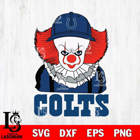 Indianapolis Colts Pennywise Horror Sport 10 Svg Eps Dxf Png File, NFL svg, Digital Download, Instant Download