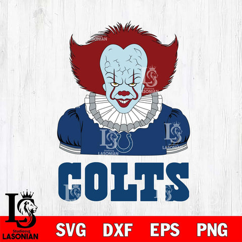 Indianapolis Colts Pennywise Horror Sport 5 Svg Eps Dxf Png File, NFL svg, Digital Download, Instant Download