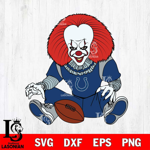 Indianapolis Colts Pennywise Horror Sport 6 Svg Eps Dxf Png File, NFL svg, Digital Download, Instant Download
