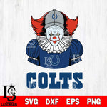 Indianapolis Colts Pennywise Horror Sport 7 Svg Eps Dxf Png File, NFL svg, Digital Download, Instant Download