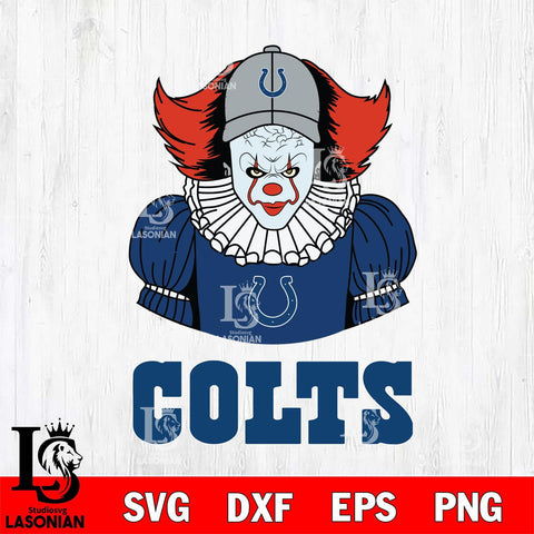 Indianapolis Colts Pennywise Horror Sport 7 Svg Eps Dxf Png File, NFL svg, Digital Download, Instant Download