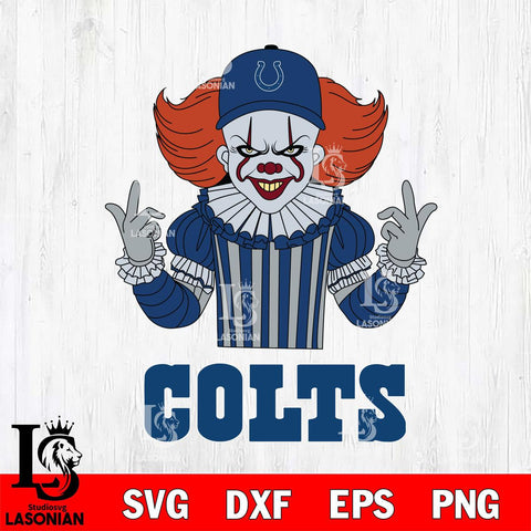 Indianapolis Colts Pennywise Horror Sport 8 Svg Eps Dxf Png File, NFL svg, Digital Download, Instant Download