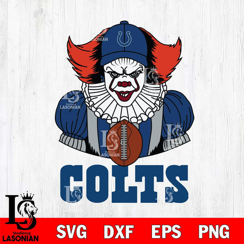 Indianapolis Colts Pennywise Horror Sport 9 Svg Eps Dxf Png File, NFL svg, Digital Download, Instant Download